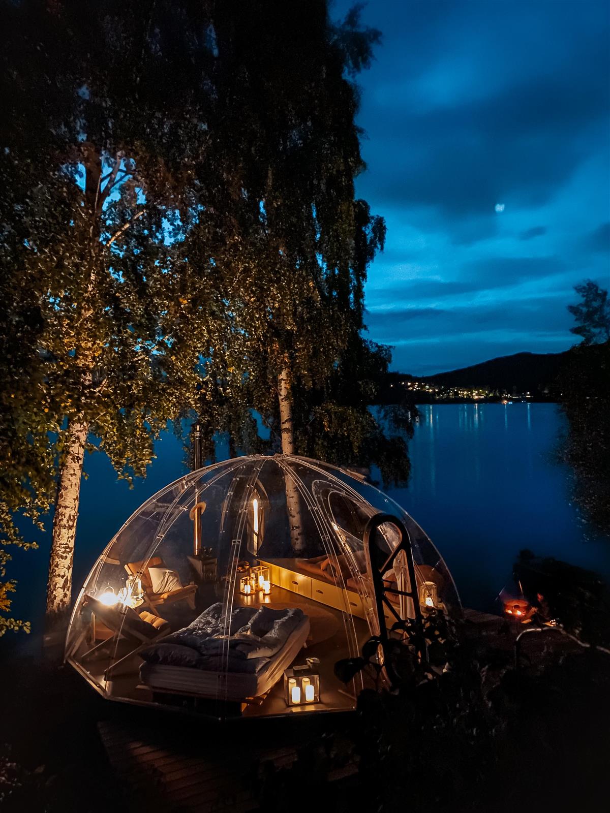 Opplev Krøderfjorden med overnatting i glassiglo Norefjell